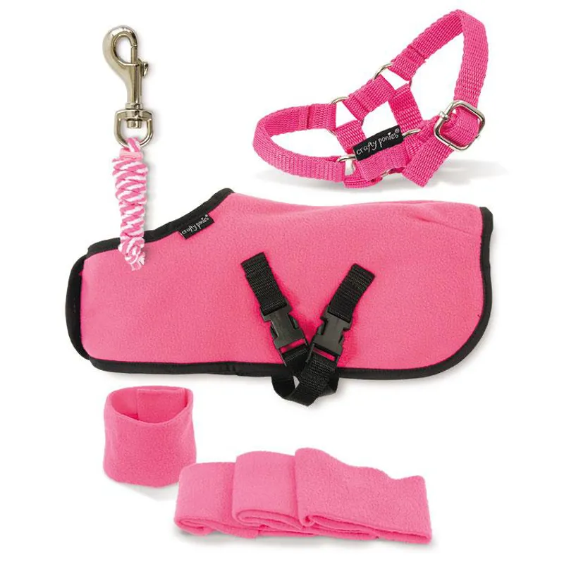 Crafty Ponies Fleece Rug Set Pink